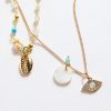 Accessories * | Karen Kane Multi Strand Beaded Charm Necklace Gold