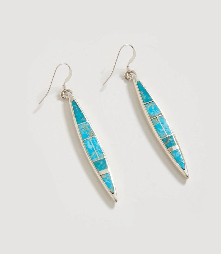 Accessories * | Karen Kane Inlay Earrings Turquoise