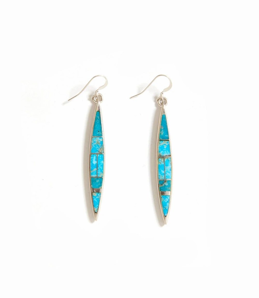 Accessories * | Karen Kane Inlay Earrings Turquoise