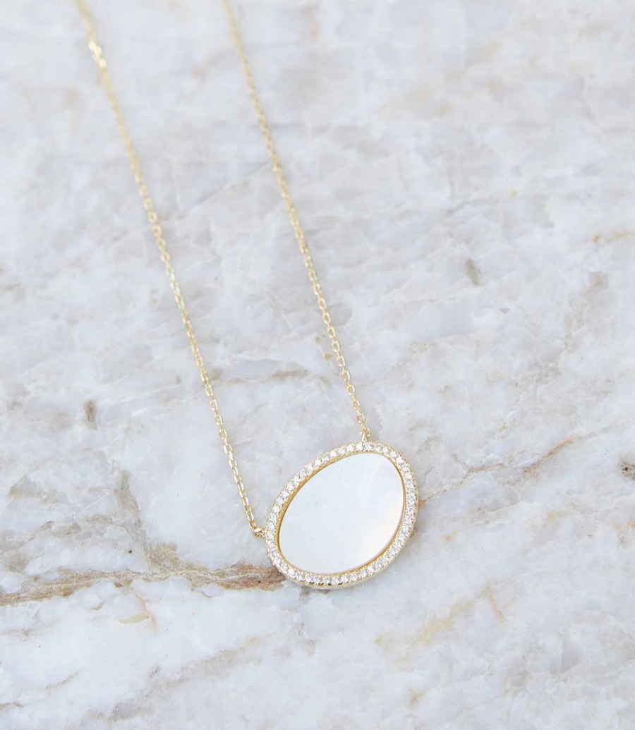 Accessories * | Karen Kane Pendant Necklace Mother Of Pearl