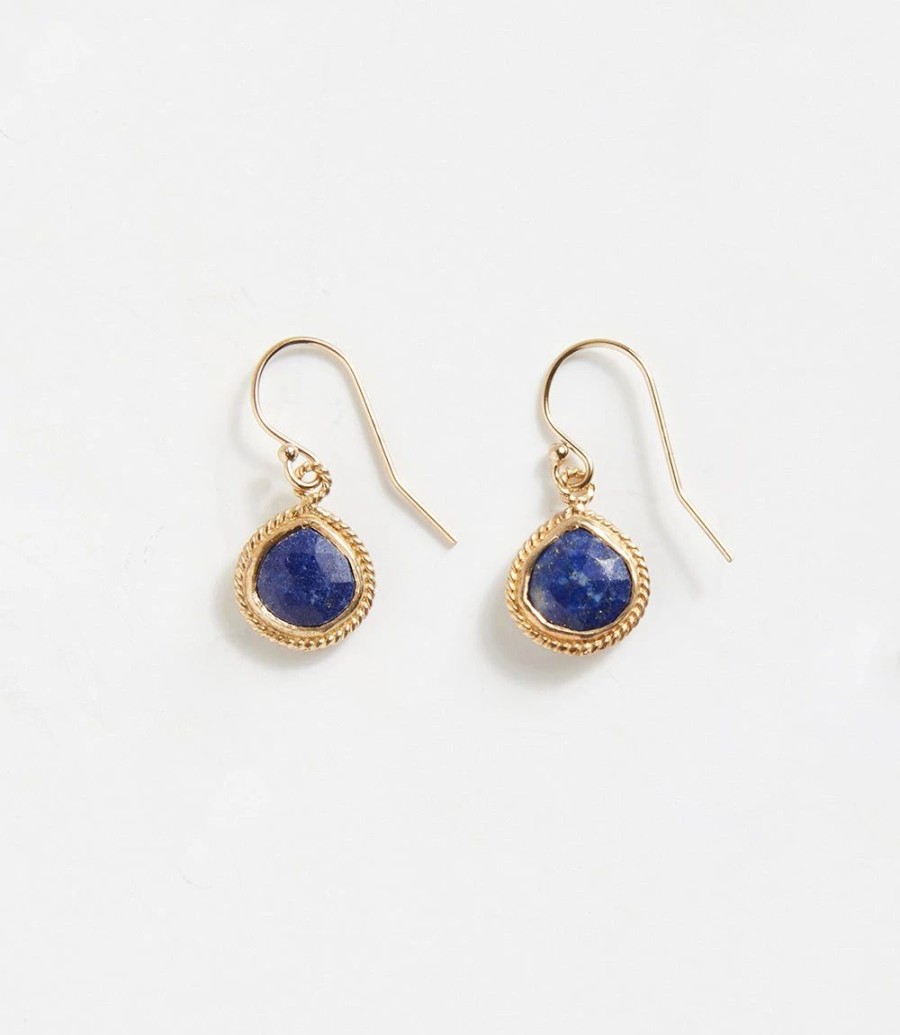 Accessories * | Karen Kane Stone Drop Earrings Lapis