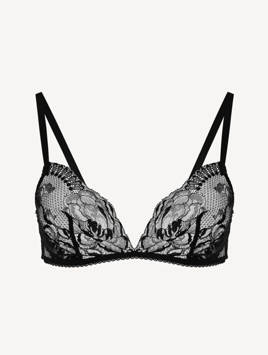 Bras * | Brigitta Black Lace Non-Wired Bra