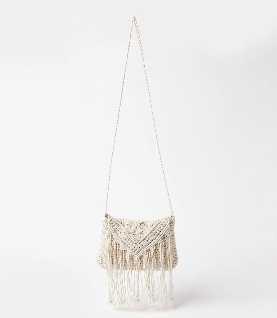 Accessories * | Karen Kane Macrame Crossbody Bag Ivory