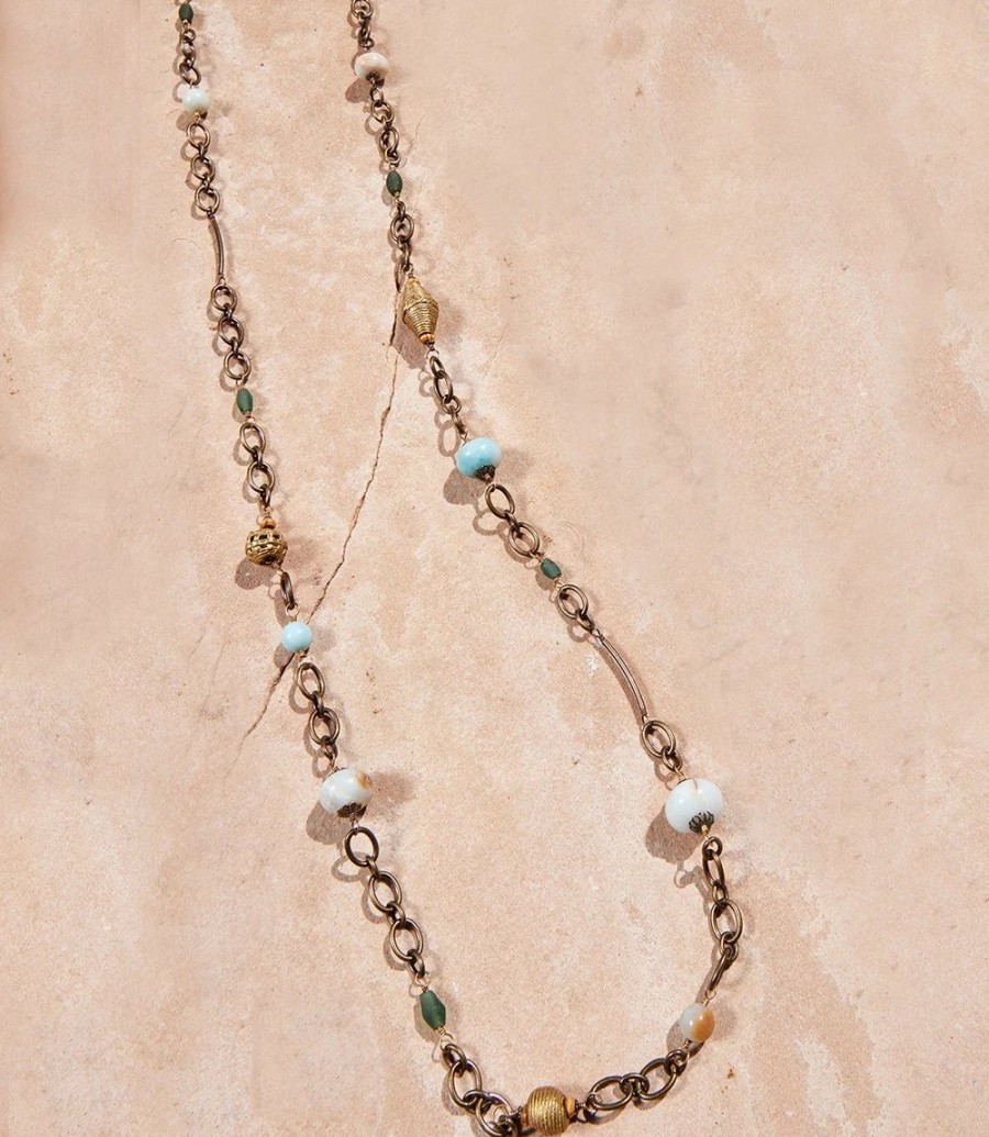 Accessories * | Karen Kane Beaded Chain Necklace Multi