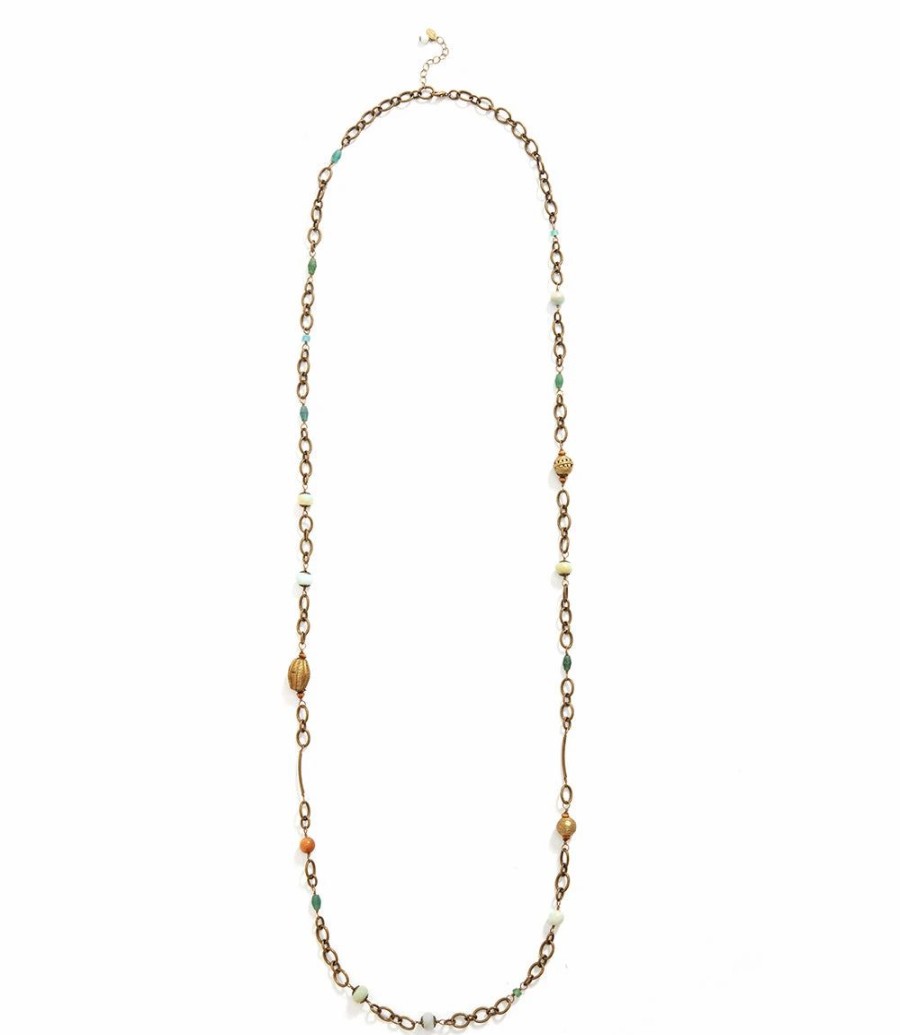 Accessories * | Karen Kane Beaded Chain Necklace Multi