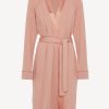 Sleepwear * | Midnight Botanica Short Robe In Blush Clay