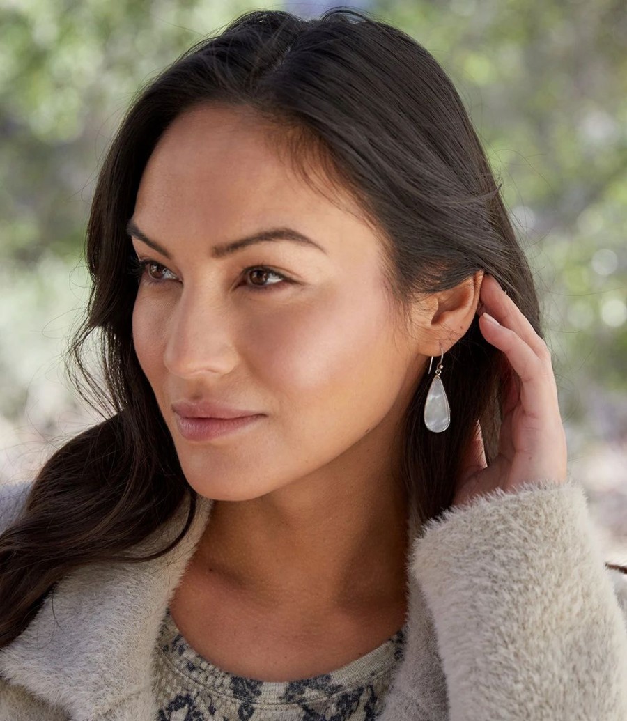 Accessories * | Karen Kane Teardrop Earrings Mother Of Pearl