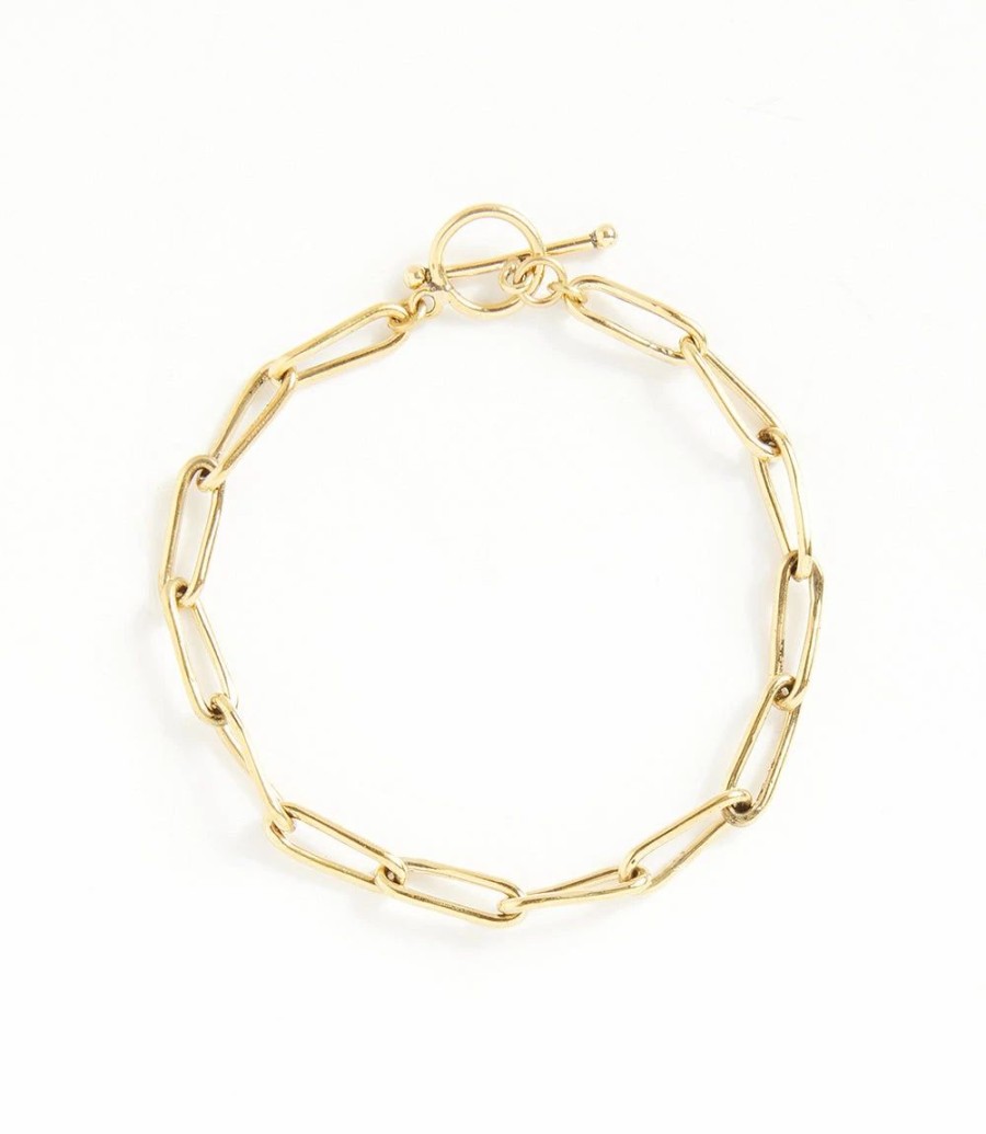 Accessories * | Karen Kane Thin Chain Bracelet Gold