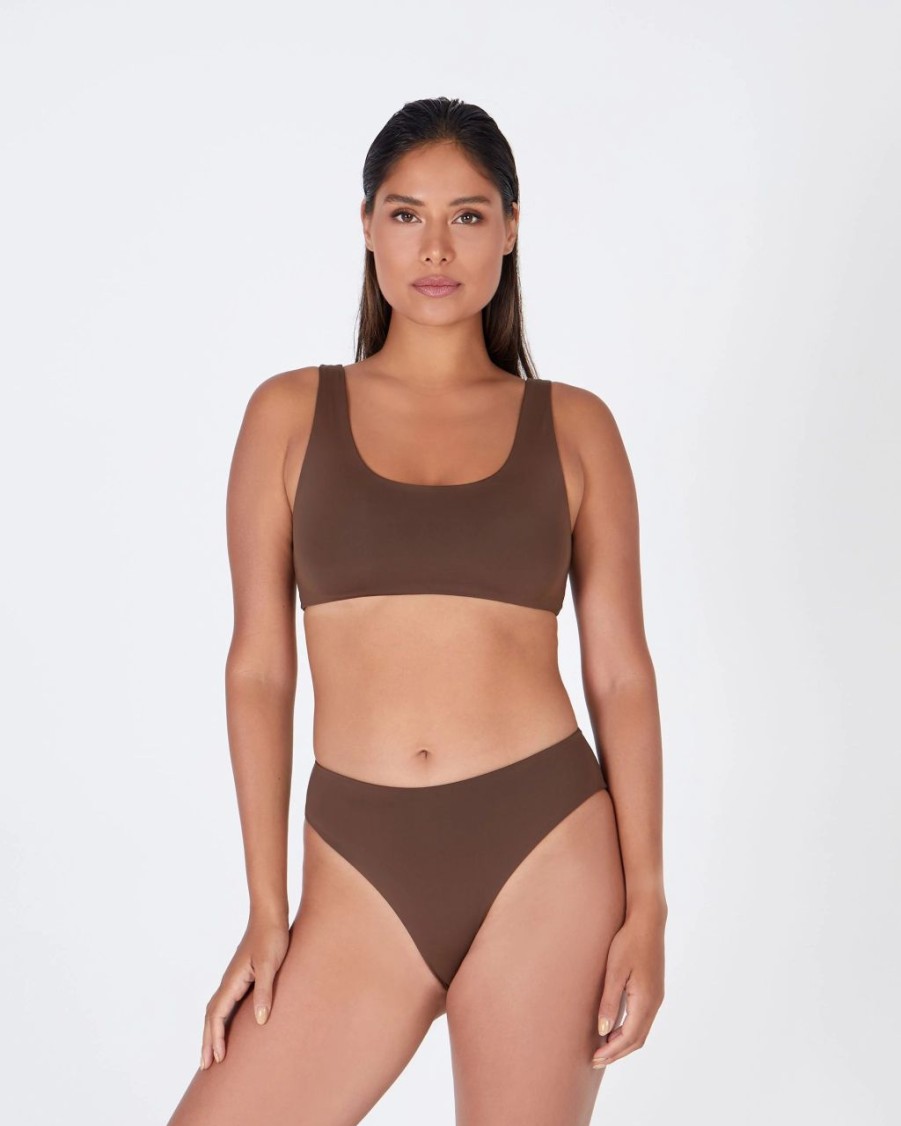 Bottoms * | Sculpt Swim Lawrence Mocha Bottom