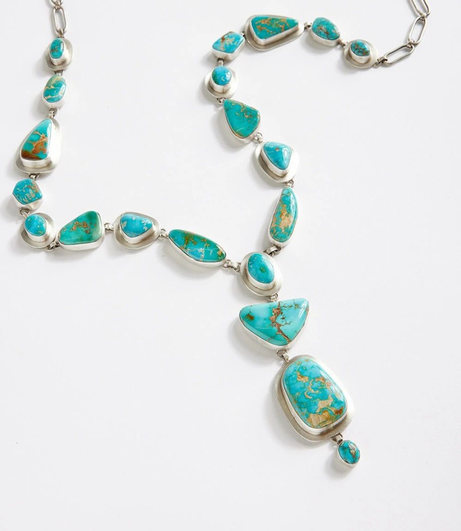 Accessories * | Karen Kane Modern Lariat Necklace Turquoise