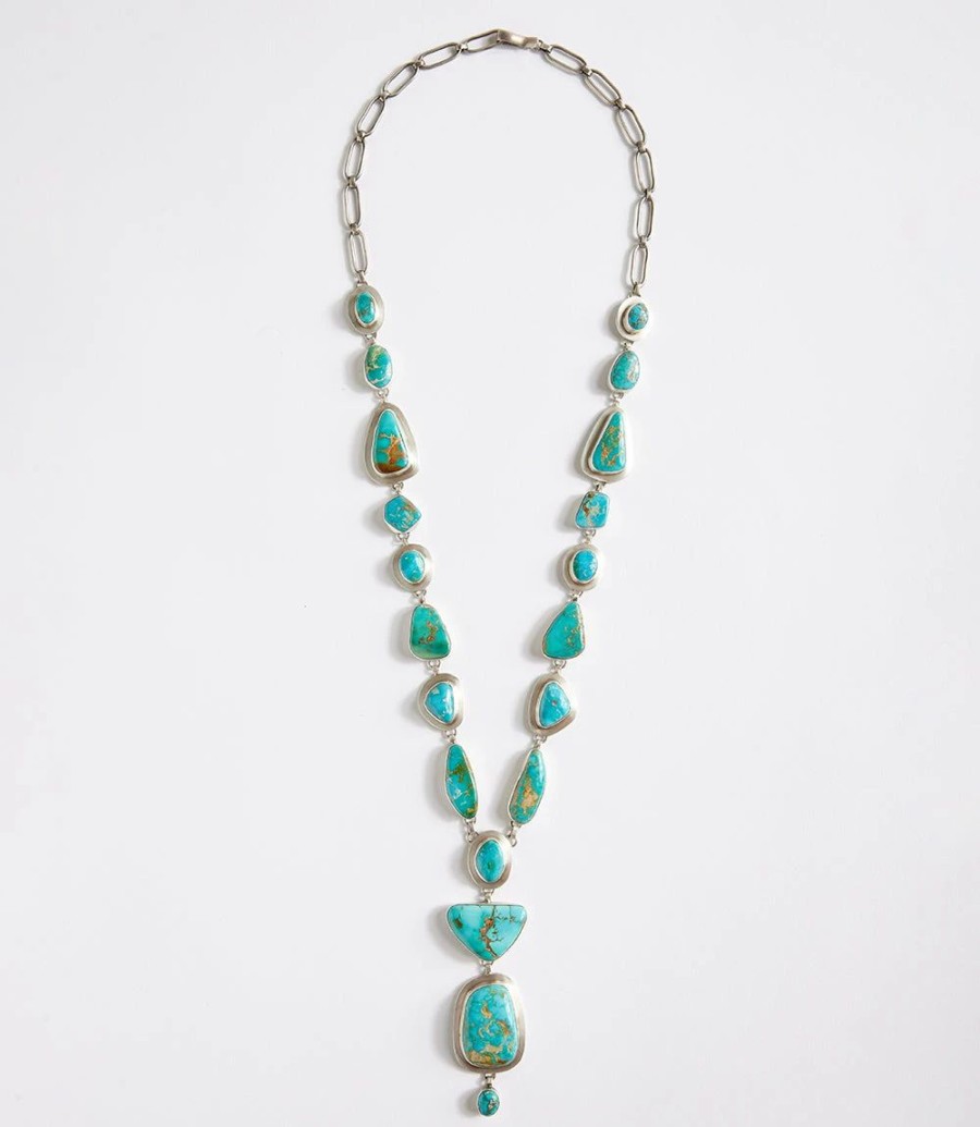 Accessories * | Karen Kane Modern Lariat Necklace Turquoise