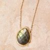 Accessories * | Karen Kane Gemstone Teardrop Necklace Labradorite