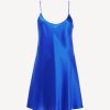 Sleepwear * | Silk Short Slip In Electric Blue