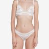 Bras * | L'Unica Donna Leavers Lace Soft Bralette In Off White