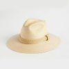 Accessories * | Karen Kane Braided Trim Fedora Hat Natural