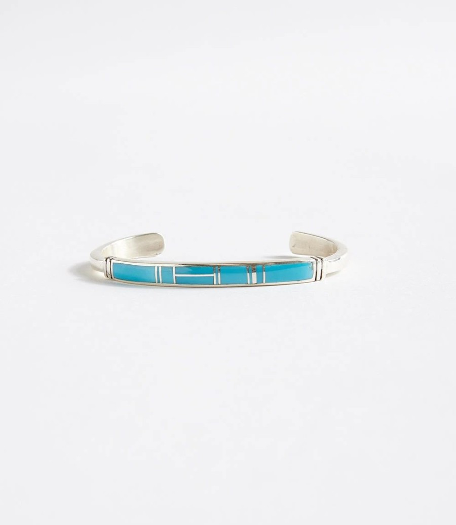 Accessories * | Karen Kane Inlay Cuff Bracelet Turquoise