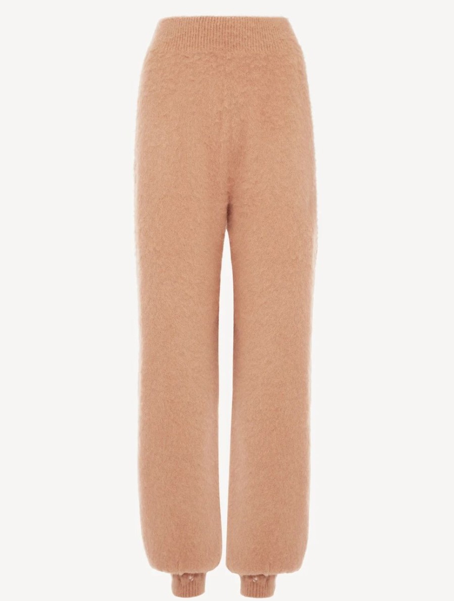 Sleepwear * | Fluffy Cocoon Alpaca Blend Trousers In Camel