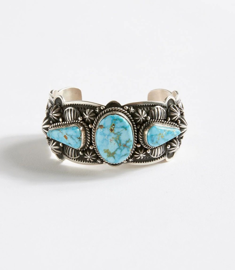 Accessories * | Karen Kane Kingman Stone Cuff Bracelet Turquoise