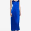 Sleepwear * | Silk Long Slip In Electric Blue