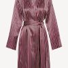 Sleepwear * | Silk Striped Short Robe