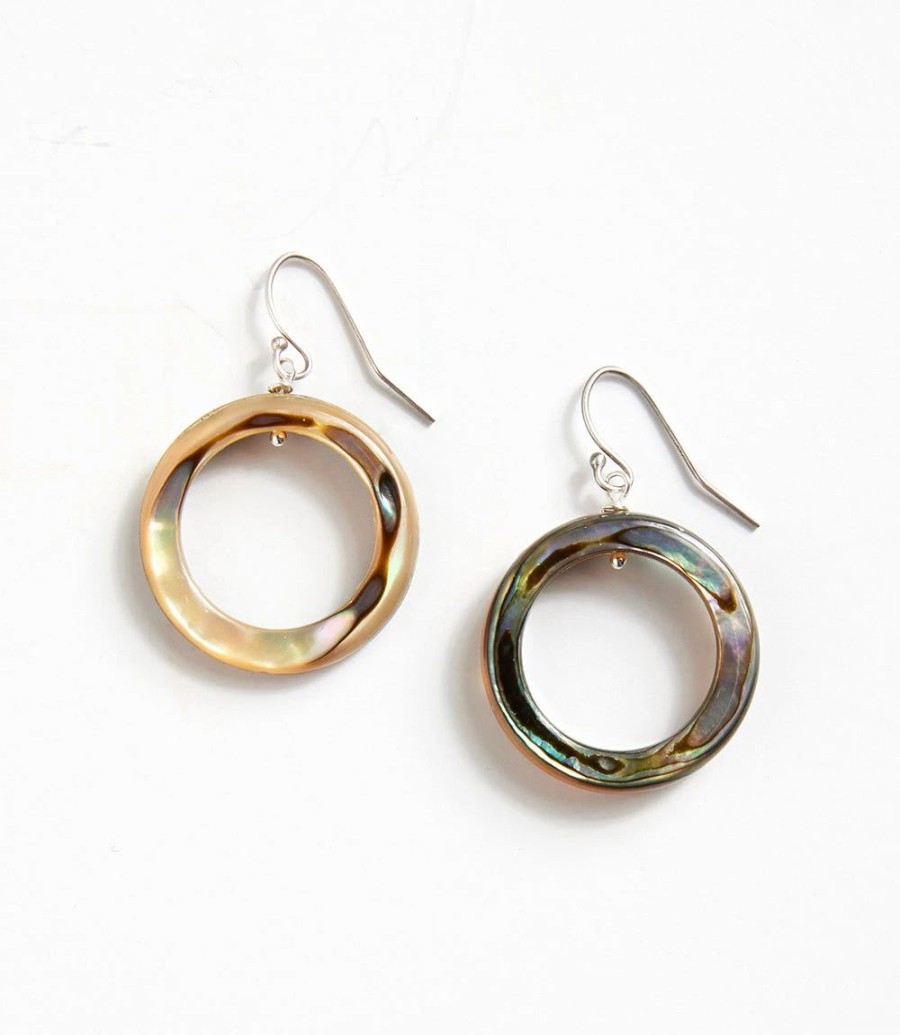 Accessories * | Karen Kane Hoop Earrings Abalone