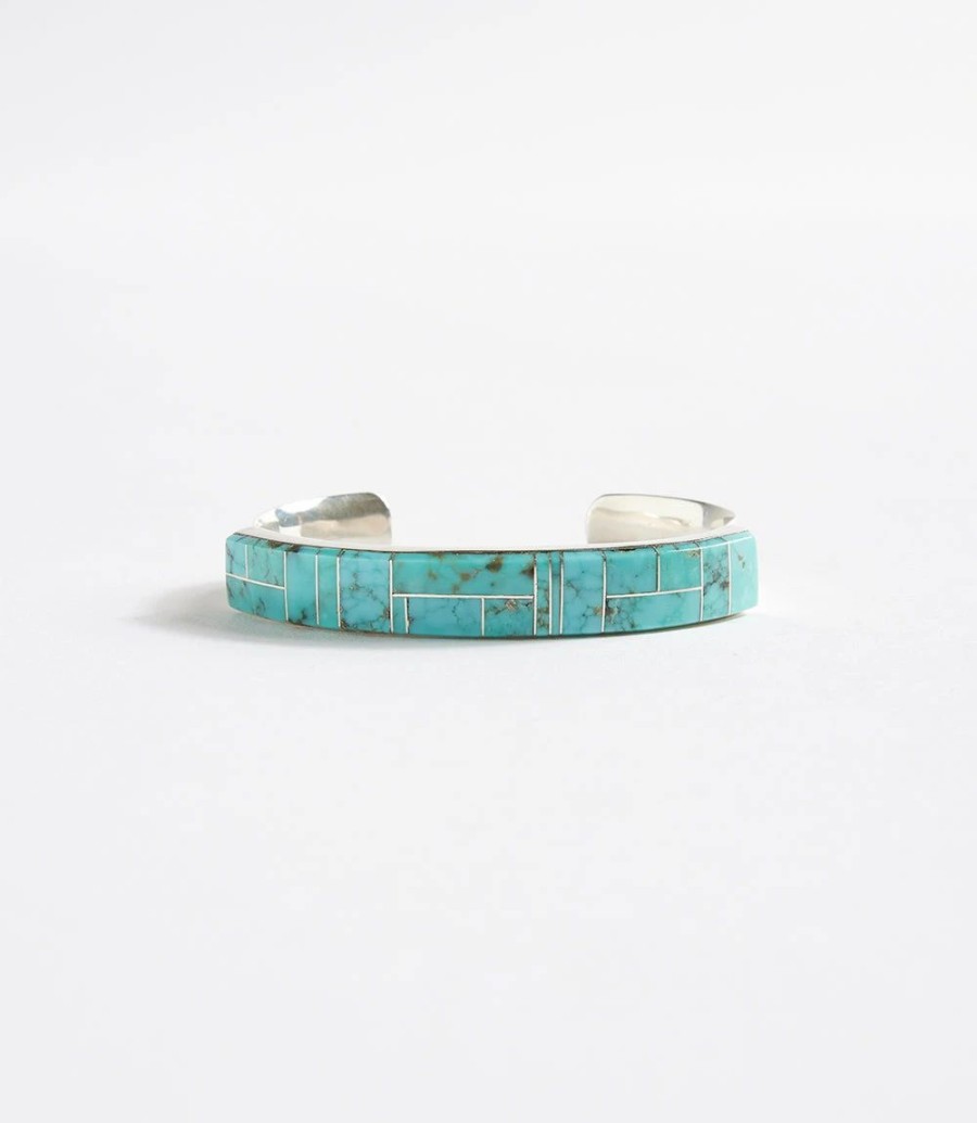 Accessories * | Karen Kane Inlay Cuff Bracelet Turquoise