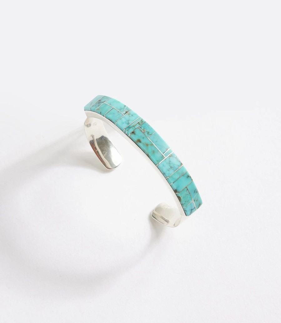 Accessories * | Karen Kane Inlay Cuff Bracelet Turquoise