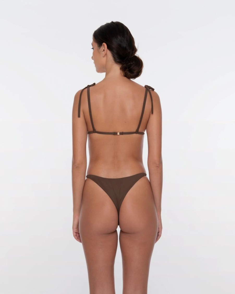 Bottoms * | Sculpt Swim Yorkville Mocha Bottom