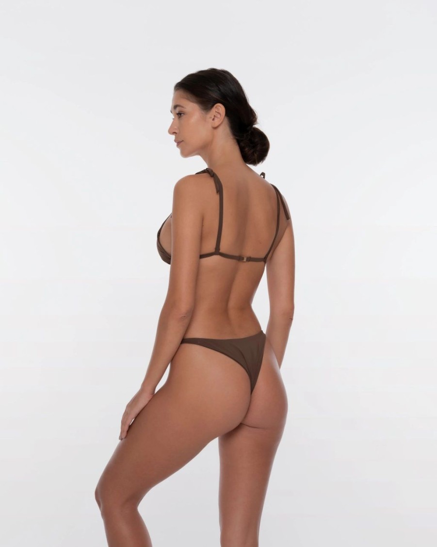 Bottoms * | Sculpt Swim Yorkville Mocha Bottom