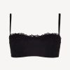 Bras * | Petit Macrame Black Non-Wired Bandeau Bra With Macrame