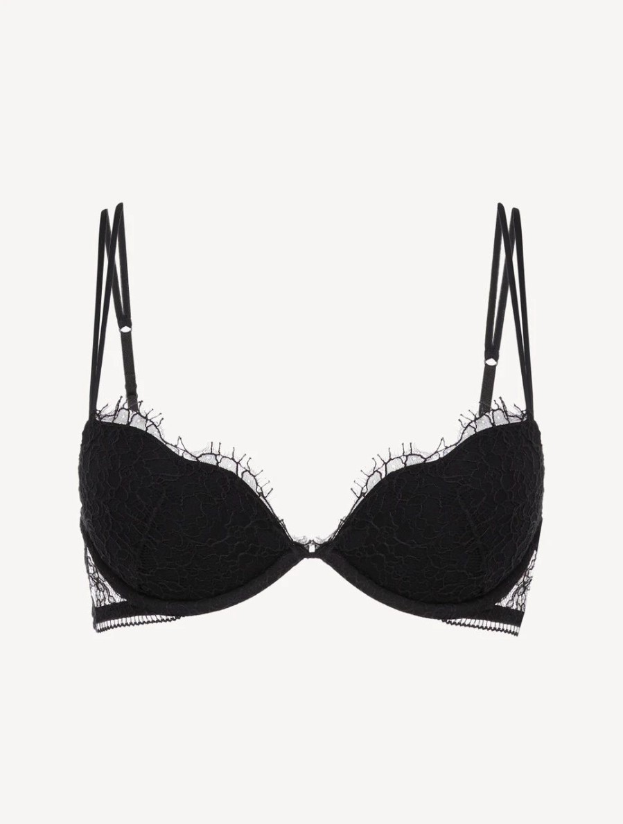 Bras * | Spell On You Push-Up Bra With Lace In Onyx