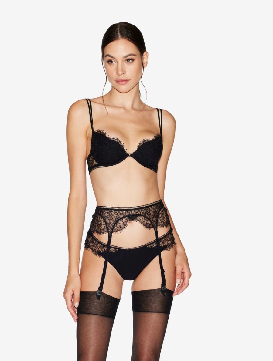 Bras * | Spell On You Push-Up Bra With Lace In Onyx