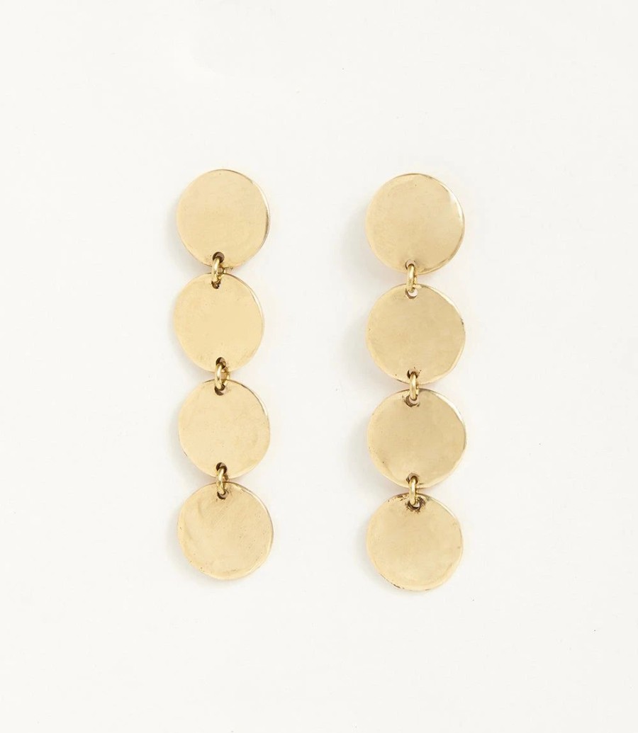 Accessories * | Karen Kane Disc Earrings Gold