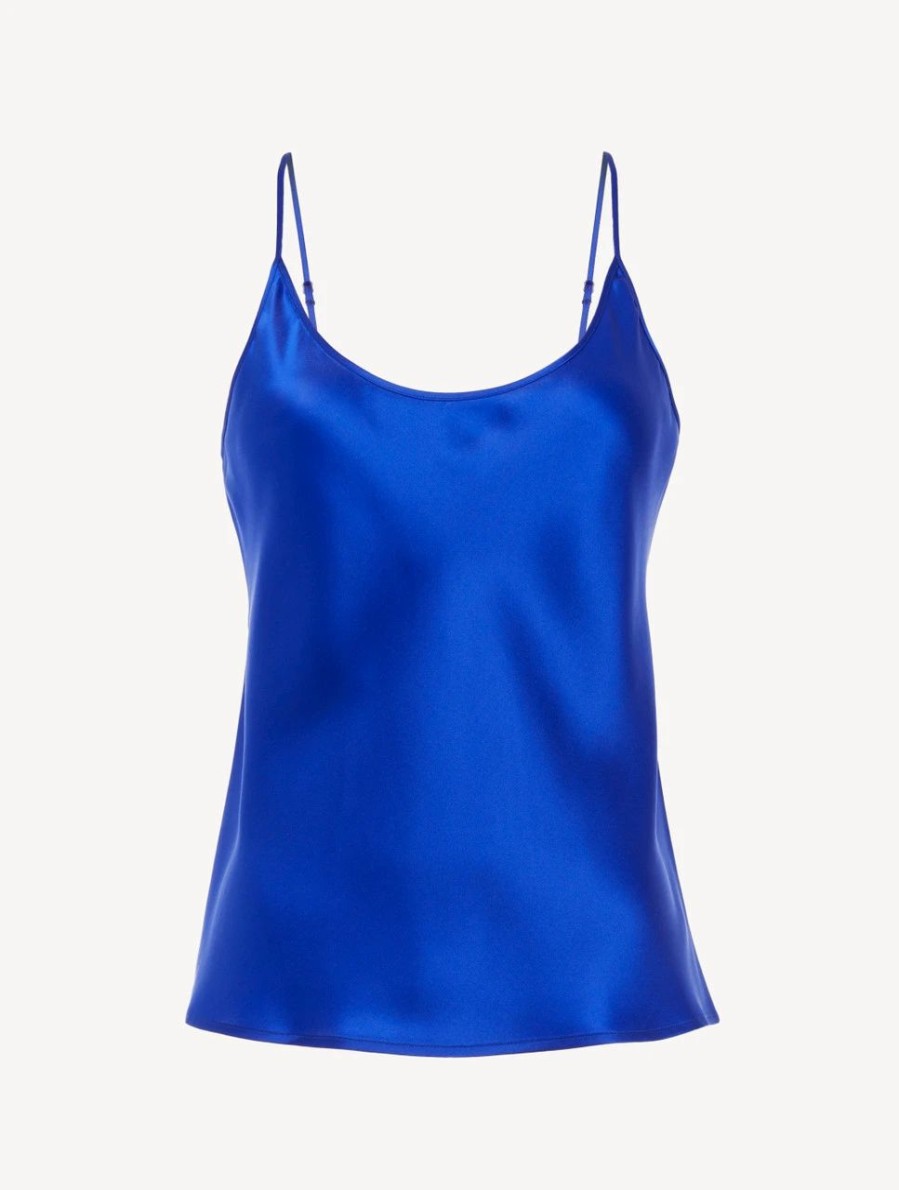 Sleepwear * | Silk Camisole Top In Electric Blue