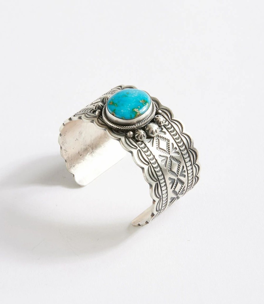 Accessories * | Karen Kane Stone Cuff Bracelet Turquoise