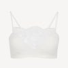 Bras * | Fall In Love Bralette In Off-White Silk Georgette With Leavers Lace