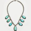 Accessories * | Karen Kane Vintage Sterling Silver Necklace Turquoise