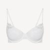 Bras * | Maison Contouring Balconette Bra In Off-White Stretch Tulle