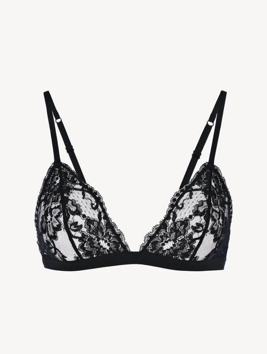 Bras * | Souple Black Lace Triangle Bra