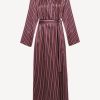 Sleepwear * | Silk Striped Long Robe