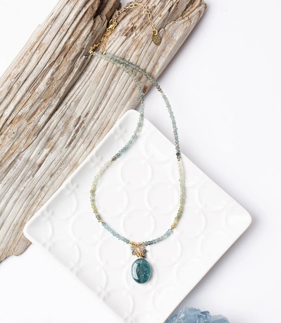 Accessories * | Karen Kane Beaded Pendant Necklace Blue