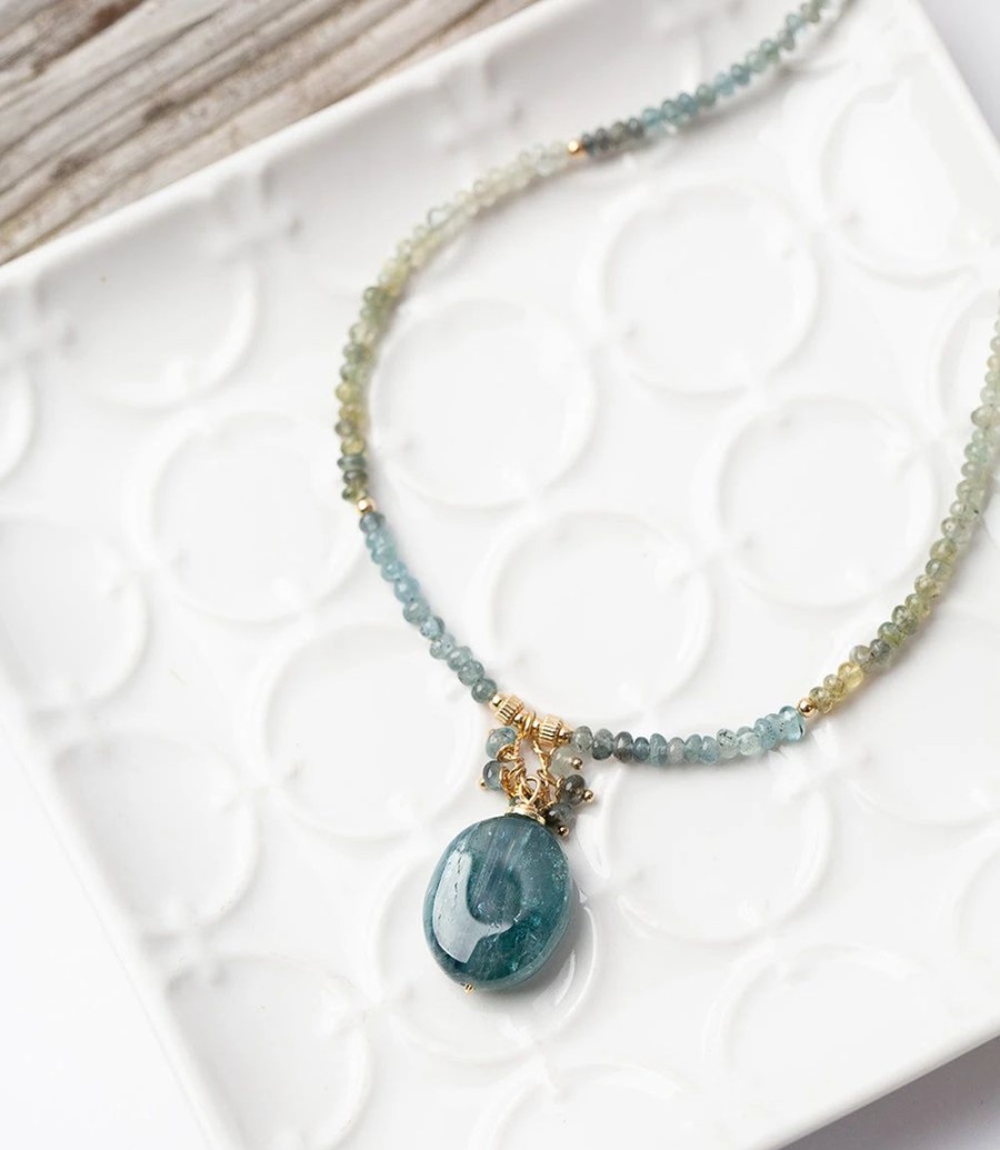 Accessories * | Karen Kane Beaded Pendant Necklace Blue