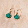 Accessories * | Karen Kane Gemstone Pear Drop Earrings Emerald