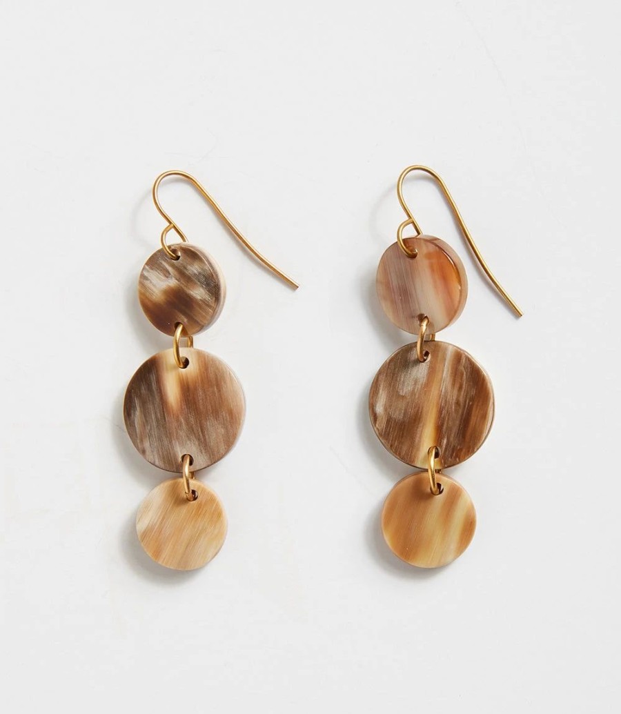 Accessories * | Karen Kane Triple Circle Earrings Brown