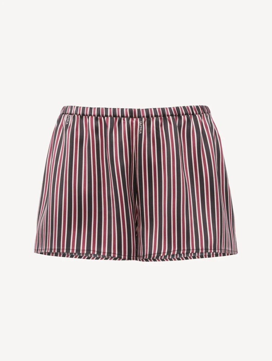 Sleepwear * | Silk Striped Sleep Shorts