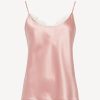 Sleepwear * | Per Lei Silk Camisole Top With Leavers Lace In Pink