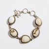 Accessories * | Karen Kane Buffalo Stone Link Bracelet White