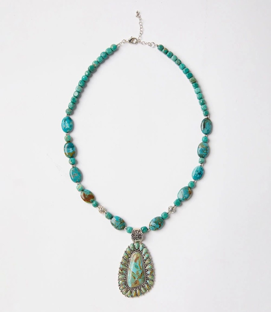 Accessories * | Karen Kane Pendant Necklace Turquoise