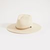 Accessories * | Karen Kane Handwoven Toyo Straw Panama Hat Ivory