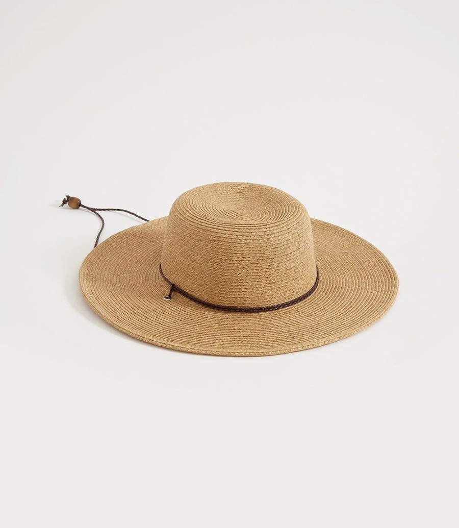 Accessories * | Karen Kane Classic Straw Sun Hat Natural